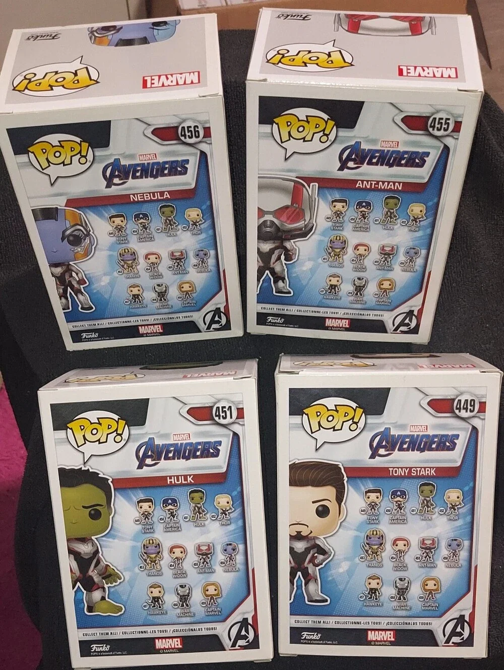 Funko Pop! Lot Marvel Avengers: Endgame (8 Figures)-IronMan/Hulk/Valkyrie/Stark